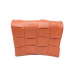 Кожаный клатч Rita в оранжевом цвете German Fuentes - фото