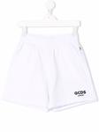 Gcds Kids спортивные шорты с логотипом, белый - фото