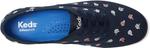 Кроссовки Keds Champion Canvas Lace Up, Navy/Pink Rose Embroidery - фото 2