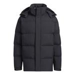 Пуховик adidas 800 Solid Color Sports Hooded With Down Feather Black Jacket, черный - фото