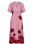 Макси платье NÜMPH NUJOELLE, Orchid/Bordeaux - фото