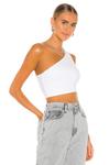 Топ Susana Monaco One Shoulder Crop, цвет Sugar - фото 2