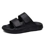 HUITE Тапочки-слайды мужские черные - фото