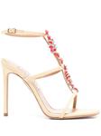 Aquazzura босоножки Capri Crush 105, серый - фото