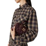 Тартановая шерстяная рубашка MIU MIU, коричневый - фото 6