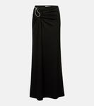 Макси-юбка с оборками в стиле пейсли Christopher Esber, черный - фото