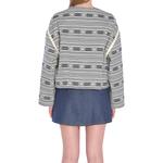 CELINE Приталенная куртка с узором и пуговицами, Blue - фото 4