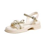 Сандалии женские Ouumeis, бежевый/зеленый - фото