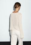 Джемпер Massimo Dutti LONG FLARED SLEEVES, Beige - фото 3
