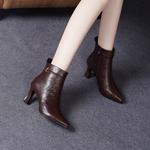 Devanro Черно-коричневые женские ботильоны, цвет Brown - фото 4