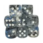 d6 18 мм Полночь с белым (8), Game Dice - Diffusion (Role 4 Initiative) - фото