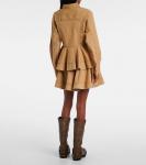 Хлопковая блузка с баской Ganni, Lark - фото 3