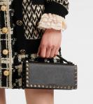 Кошелек на цепочке Rockstud из кожи Valentino Garavani, черный - фото 2