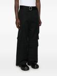 Jil Sander брюки карго с поясом, черный - фото 3