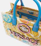 Сумка-шоппер La Medusa Small с принтом из ткани Versace, Eggshell+Guava+Multi - фото 3