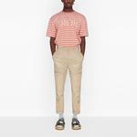 Футболка ss21 stripe letter pattern round collar male pink Dior, розовый - фото 3