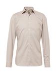 Приталенная рубашка на пуговицах OLYMP, бежевый - фото