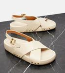 Кожаные сандалии Mae Chloé, Eggshell - фото 5