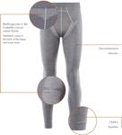 FALKE Men's Wool Tech. Long Base Layer Bottom, 1 Pair, Black (Black 3000) - фото 4