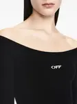 Платье Off Stamp с открытыми плечами OFF-WHITE, черный - фото 5