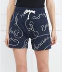 Шорты женские Emporio Armani хлопковые с принтом, синий - фото