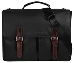 Портфель bugatti "CORSO DELUXE", натуральная кожа, черный - фото