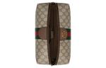 GUCCI Savoy Canvas With Leather Clutch Medium Unisex Ebony/Brown - фото 4