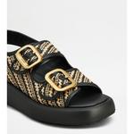 Сандалии из ткани TOD's, черный/бежевый - фото 5