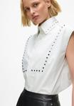 Блуза KARL LAGERFELD STUD DETAIL, White - фото 5