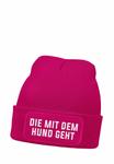 Шапка MoonWorks PATCH SPRUCH DIE MIT DEM HUND GEHT LUSTIG, Pink/Mottled Light Pink - фото 3