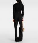 Укороченный кардиган ребристой вязки Dolce&Gabbana, черный - фото 3