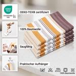 Чайные полотенца набор  Zollner, коричневый - фото 2