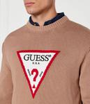 Свитер мужской Guess Jeans с логотипом, коричневый - фото 4