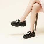 Лоферы женские черный Pt'Son - фото 5