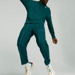 Толстовка downtown hoodie 'green' Puma, зеленый - фото 3