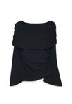 Топ NA-KD Long sleeved top, Black - фото 4