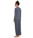 Пижама Natori Feathers Essentials Long, темно-синий - фото 3