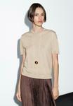 Джемпер Massimo Dutti SHORT-SLEEVE, Sand - фото