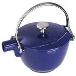 Чугунный чайник Staub, 1,15 л, 18 см, темно-синий - фото