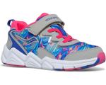 Кроссовки Saucony Kids Flash A/C 3.0 Sneakers, цвет Grey/Pink/Blue - фото