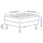 ЛАНДСКРОНА Пуф, Гранн/Бомстад черный/металл LANDSKRONA IKEA - фото 5