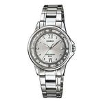 Часы CASIO Waterproof Stainless Steel Strap Silver Analog, цвет silver - фото