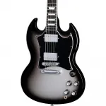 Электрогитара Gibson SG Standard Ebony Exclusive в Guitar Center, Silver Burst - фото