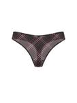 Трусики-Стринги из блестящей сетки The Lacie, shimmer mesh black plaid - фото 3