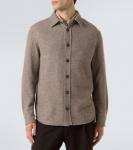 Кашемировая и шелковая овершерт Zegna, Brown - фото 3