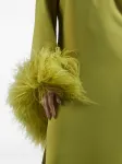 Платье макси Baler с перьями Taller Marmo, зеленый - фото 5
