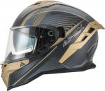 Шлем APEX fi200 madrid, Black/Gold - фото