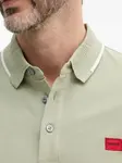 Рубашка-поло с вышитым логотипом HUGO, зеленый - фото 5