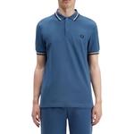 Поло с вышитым лавровым венком FRED PERRY, синий - фото 5