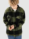 Рубашка Vans Denby Fuzzy Shacket Hemd, black/loden green - фото 4